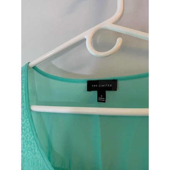 The Limited Blue Green Sheer Tank Top S - Picture 5 of 8